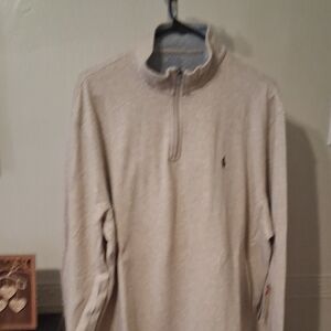 Polo by Ralph Lauren Men's Beige Zip-Up Sweater